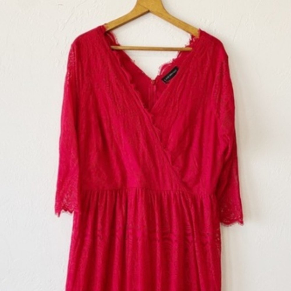 Lane Bryant Lace Faux Wrap Dress